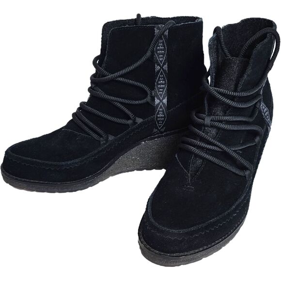 Pendleton Islegate Lace Up Waterproof Suede Wedge Ankle Bootie Size 8 - Picture 1 of 9
